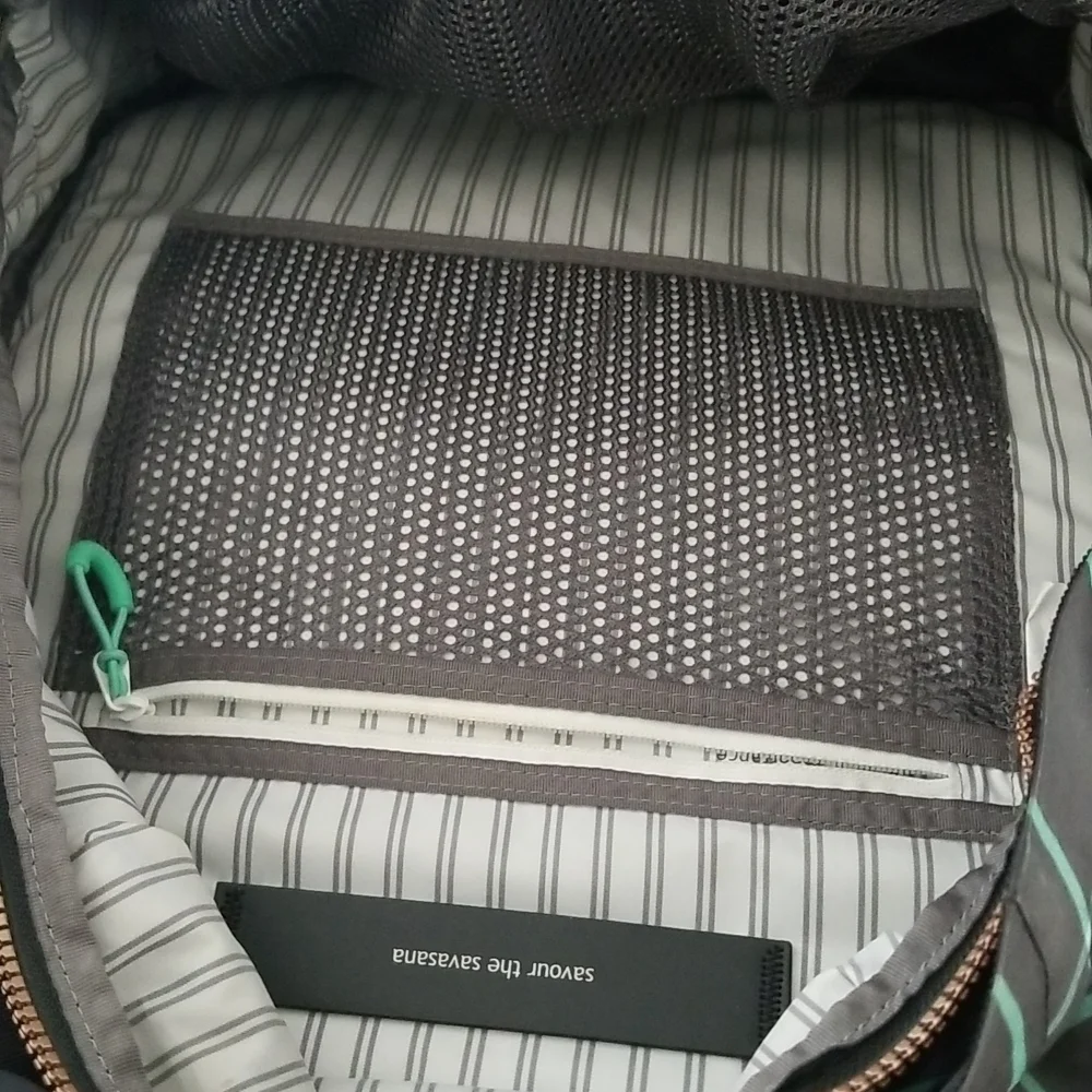 Lululemon Pack To Reality Backpack in Pacific Check Deep Coal Menthol/De…